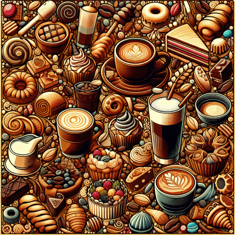 combinações de café com sobremesas